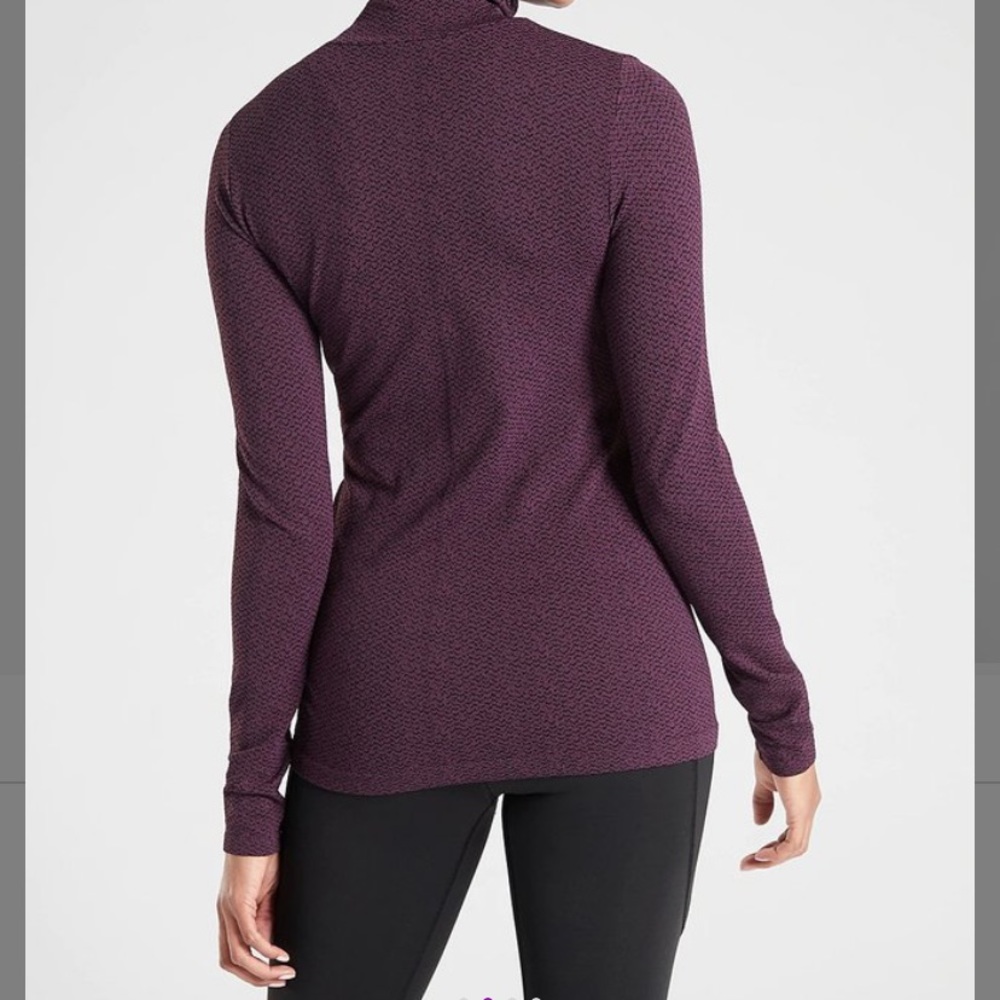 Athleta 🍁NWTs🍁Burgundy Flurry Peak Turtleneck - Picture 2 of 14